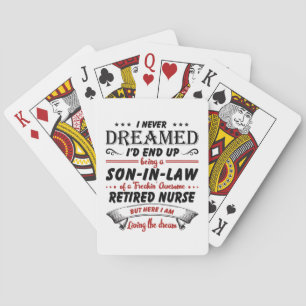 Son In Law Of Awesome Retired Nurse Playing Cards