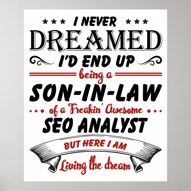 Son In Law Of Awesome SEO Analyst Poster (Front)