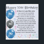 Son in Law Poem  - 30th Birthday Notepad<br><div class="desc">A great gift for a son in law on his 30th birthday</div>