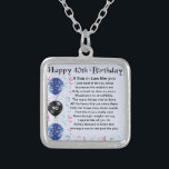 Son in Law Poem - 40th Birthday Design Silver Plated Necklace<br><div class="desc">A great gift for a son in law on his 40th birthday</div>