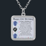 Son in Law Poem - 40th Birthday Design Silver Plated Necklace<br><div class="desc">A great gift for a son in law on his 40th birthday</div>