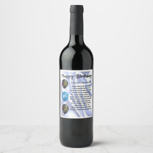 Son in Law  Poem  Bottle Label  Happy  Birthday