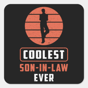Son In Law Son Awesome Proud Best Gift Idea Square Sticker