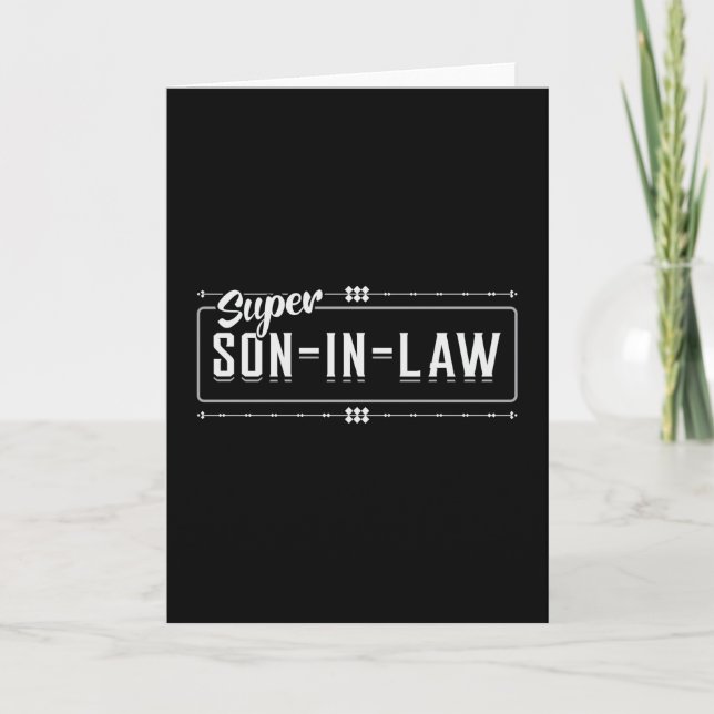 Son In Law Son Best Lawsuit Awesome Gift Idea Card (Front)