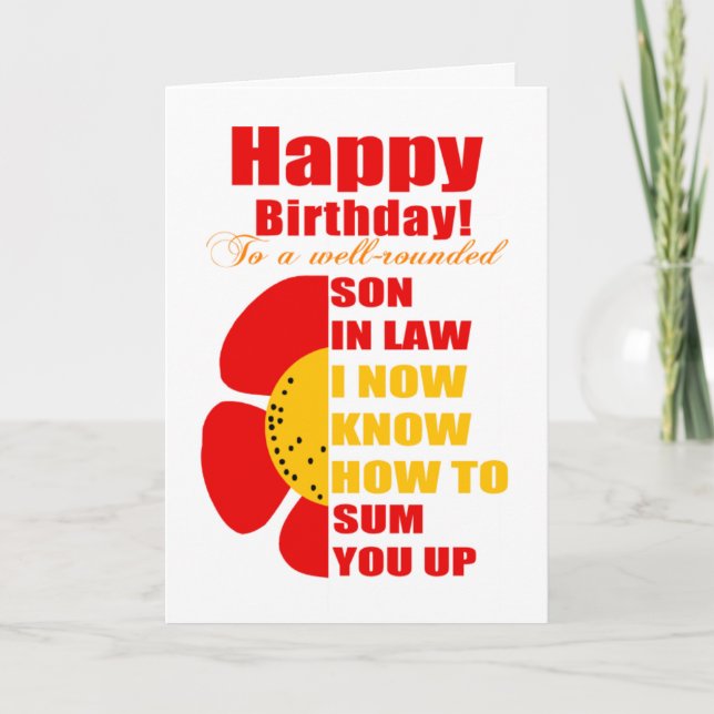 son in law summed card (Front)