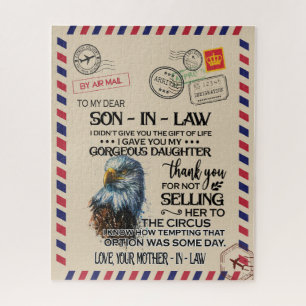Son-In-Law   To My Dear Son-In-Law From Mother Jigsaw Puzzle