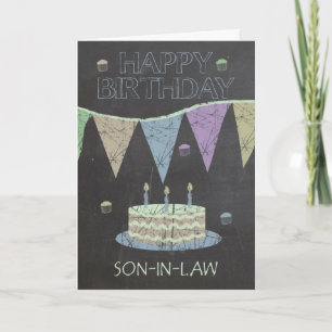 Son-in-Law Trendy Chalk Board Effect, Card