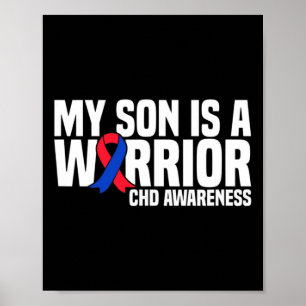 Son Is A Warrior Chd Congenital Heart Disease Awar Poster