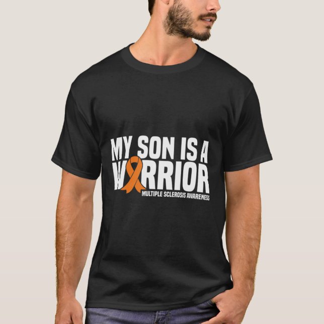 Son Is A Warrior Ms Multiple Sclerosis Awareness  T-Shirt (Front)