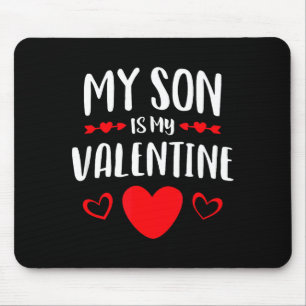 Son is valentine shirt mom dad valentine's day mouse pad