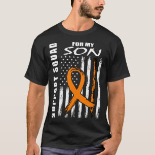 Son Leukaemia Awareness American Flag Mum Dad Pare T-Shirt