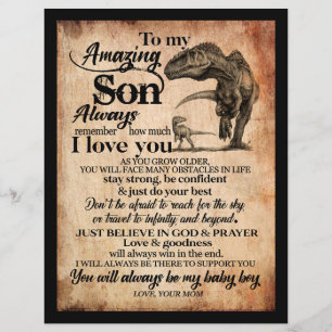 Son Lovers To My Amazing Son Remember I Love You Custom Letterhead