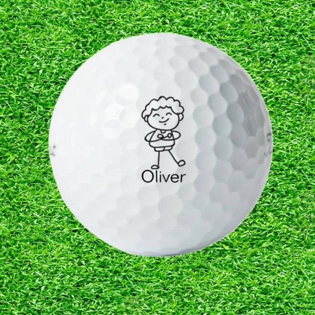 Son modern doodle art piece golf balls (Golf Balls, Reimagined: Art Meets Play!)