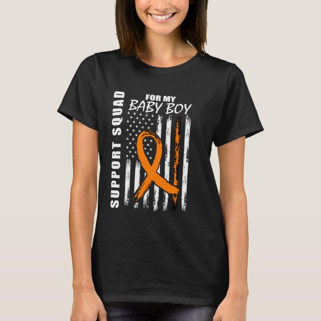 Son Multiple Sclerosis Awareness Flag Supporter Pr T-Shirt (Front)