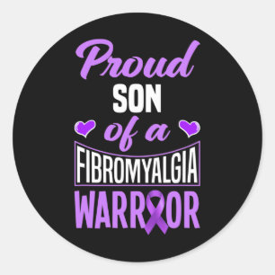 Son Of A Fibromyalgia Warrior Classic Round Sticker