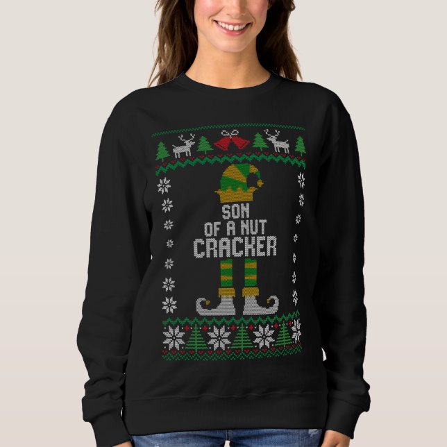 Son Of A Nutcracker Christmas Family Matching Ugly Sweatshirt (Front)