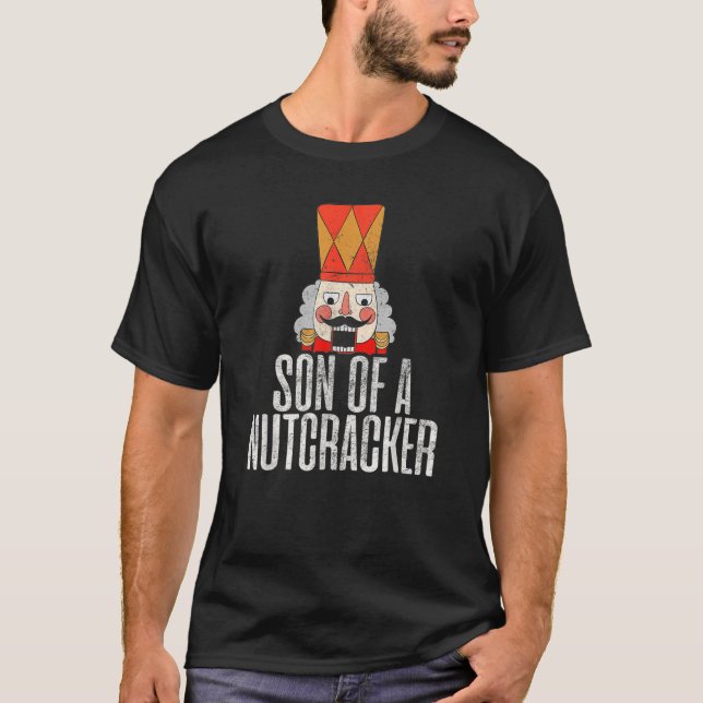 Son Of A Nutcracker Funny Christmas Deez Nuts Xmas T-Shirt (Front)