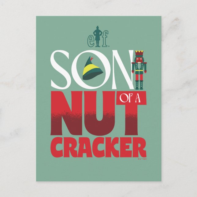 Son of a Nutcracker Graphic Holiday Postcard (Front)