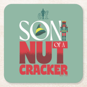 Son of a Nutcracker Graphic Square Paper Coaster