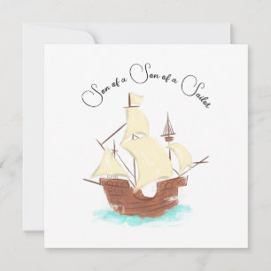 Son of a Son of a Sailor pirate Invitation