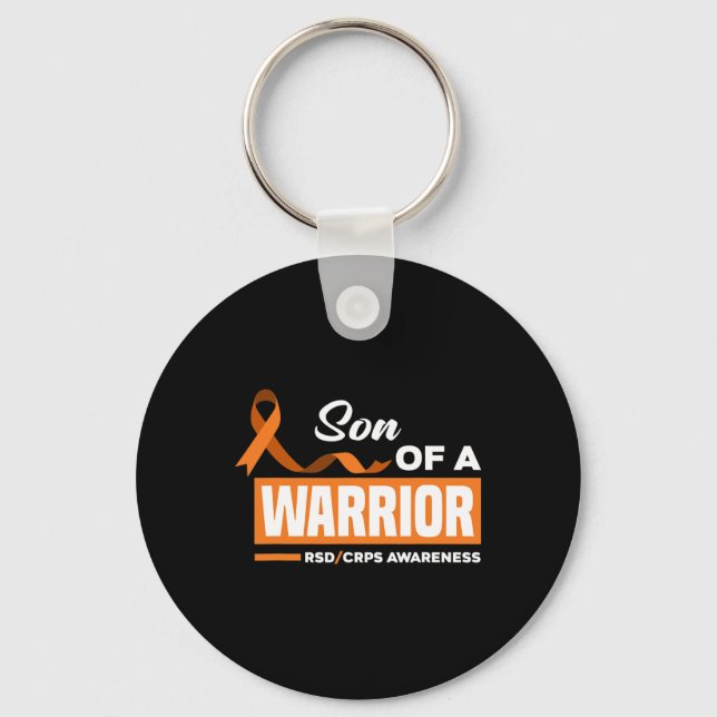 Son Of A Warrior Rsd Crps Awareness  Key Ring (Front)
