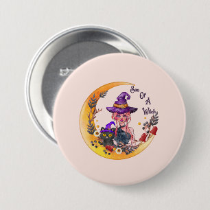 Son of a Witch – Crescent Moon Design 7.5 Cm Round Badge