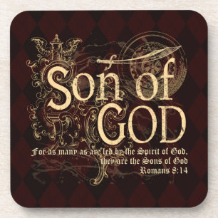 Son of God, Romans 8:14 Christian Coaster