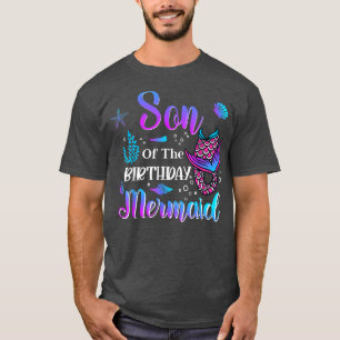 Son of The Birthday Mermaid Cute Birthday Matching T-Shirt