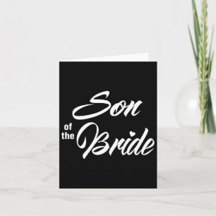 Son Of The Bride Wedding Party Matching Bridal Par Card