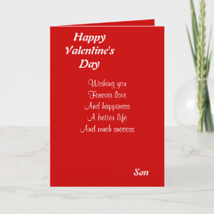 Son on valentine's day holiday card