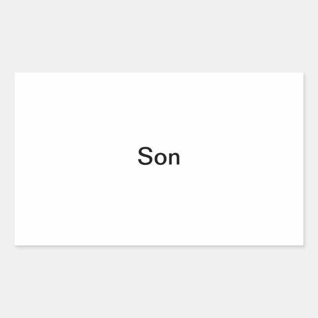 "Son" Photo Label (Front)