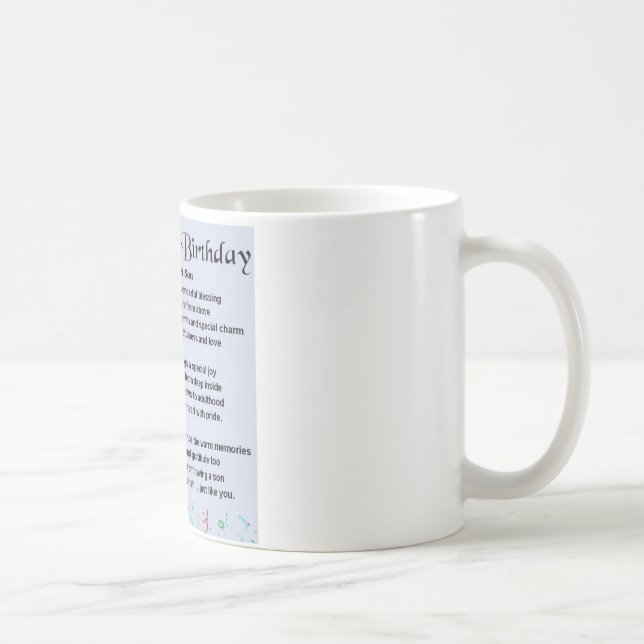 Son Poem  - 21st Birthday Design Coffee Mug (Right)