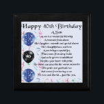 Son Poem  - 40th Birthday Design Gift Box<br><div class="desc">A great gift for a son on his 40th birthday</div>