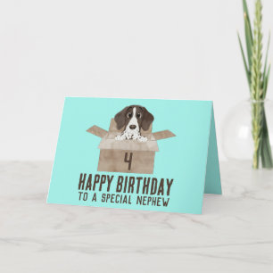 Son Puppy in Box Birthday Card