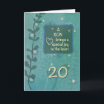 Son Religious 20th Birthday Green Hand Drawn Look Card<br><div class="desc">Remember the first time you held him in your arms. He was like a little angel smiling at your throughout. He was a blessing then. But now he will be turning twenty and as he celebrates this day you should remind him that he was a blessing then and is still...</div>