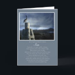 Son Remembrance Anniversary of Passing Spiritual Card<br><div class="desc">A remembrance card with a coastal theme.  In remembrance of your son on the anniversary of his passing. You can change the front for a different relation. A poem about remembrance.</div>