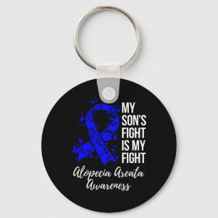 Son’s Fight Is My Fight Alopecia Areata Awareness Key Ring