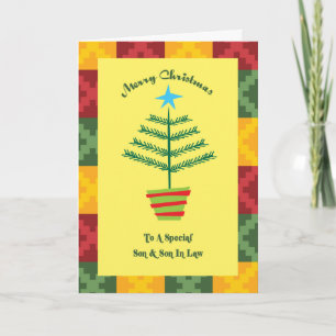 Son & Son In Law Primsy Christmas Holiday Card