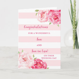 Son & Son in Law Wedding Day Congratulations Card