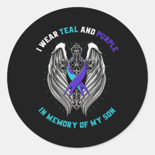 Son Suicide Awareness Shirt Graphic Prevention Ite Classic Round Sticker