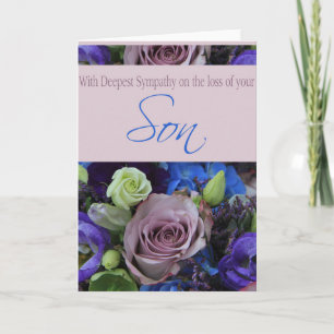 son Sympathy card with Roses