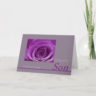son Sympathy card with Roses