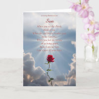 Son Sympathy Condolences Single Red Rose