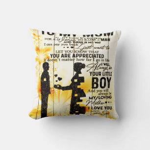 Son To Mum Gift For Mum, Mum Birthday Gift Idea Cushion
