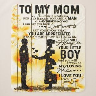 Son To Mum Gift For Mum, Mum Birthday Gift Idea Sherpa Blanket