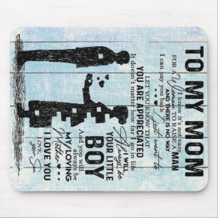 Son To Mum Gift, Personalise Letter To My Mum Gift Mouse Pad