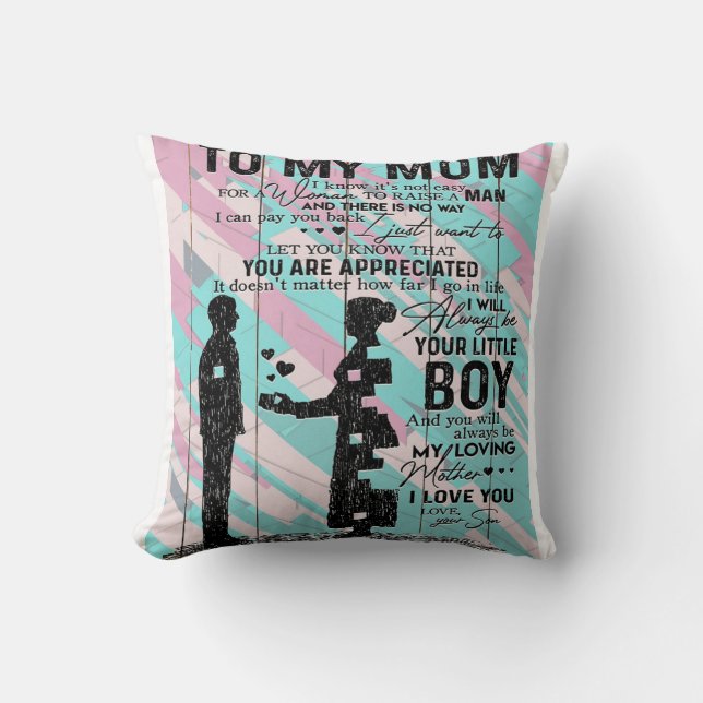 Son To Mum To My Mum | Cute Family Gift Cushion (Front)