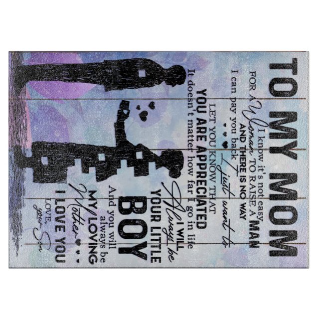 Son To My Mom Gift | Lovely Holiday Gift Cutting Board (Front)