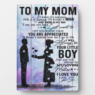 Son To My Mum Gift Lovely Holiday Gift Plaque