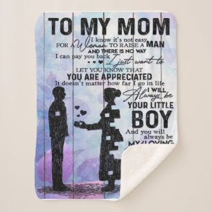 Son To My Mum Gift Lovely Holiday Gift Sherpa Blanket